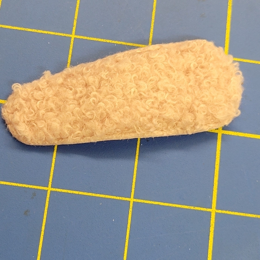 Fuzzy Clip Barette 3" Set of 2 Pinkish